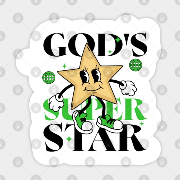 God's Super Star - Inspirational Star Graphic Sticker by Rox